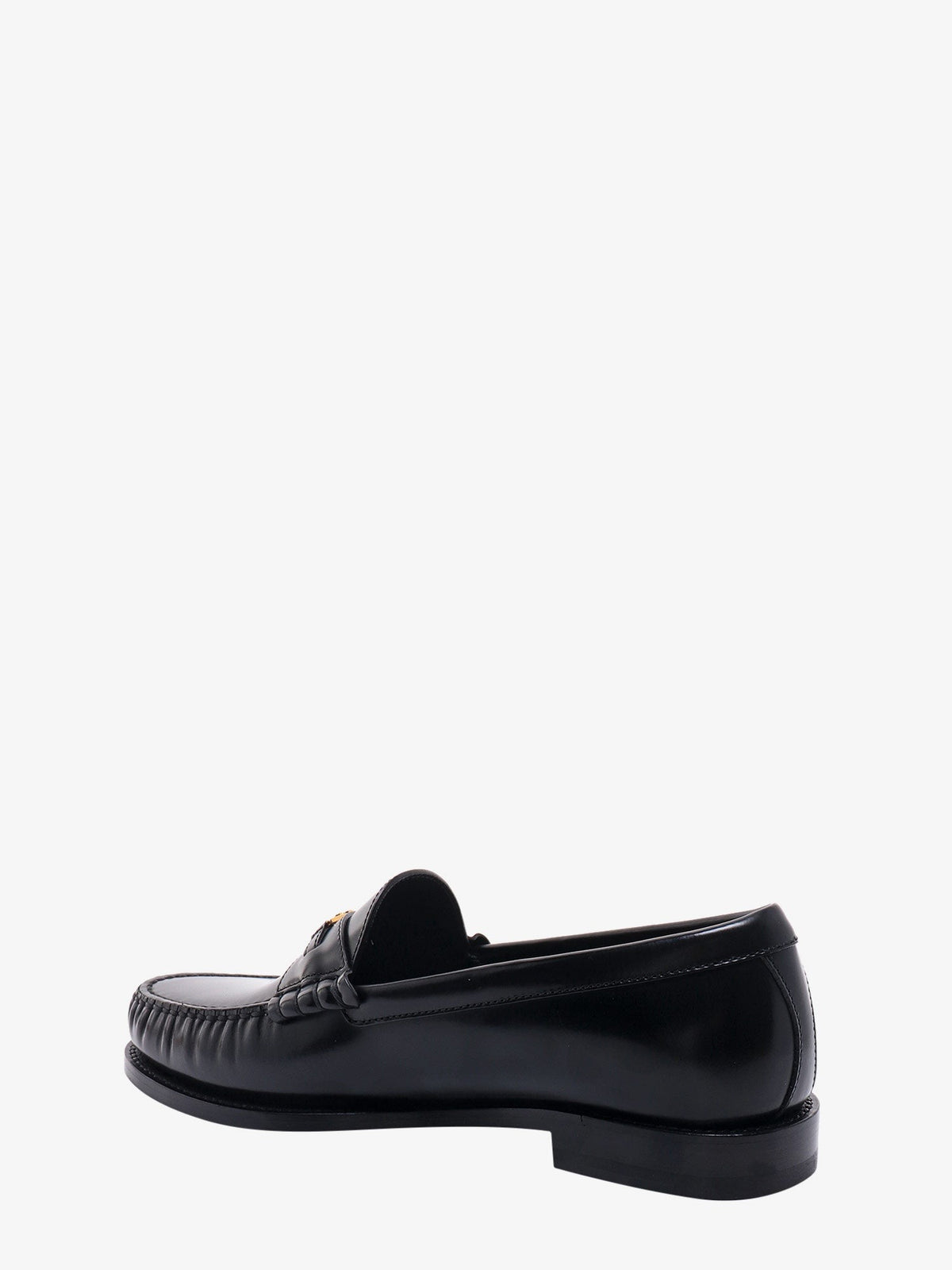 Celine Triomphe 15 Leather Loafers in Black